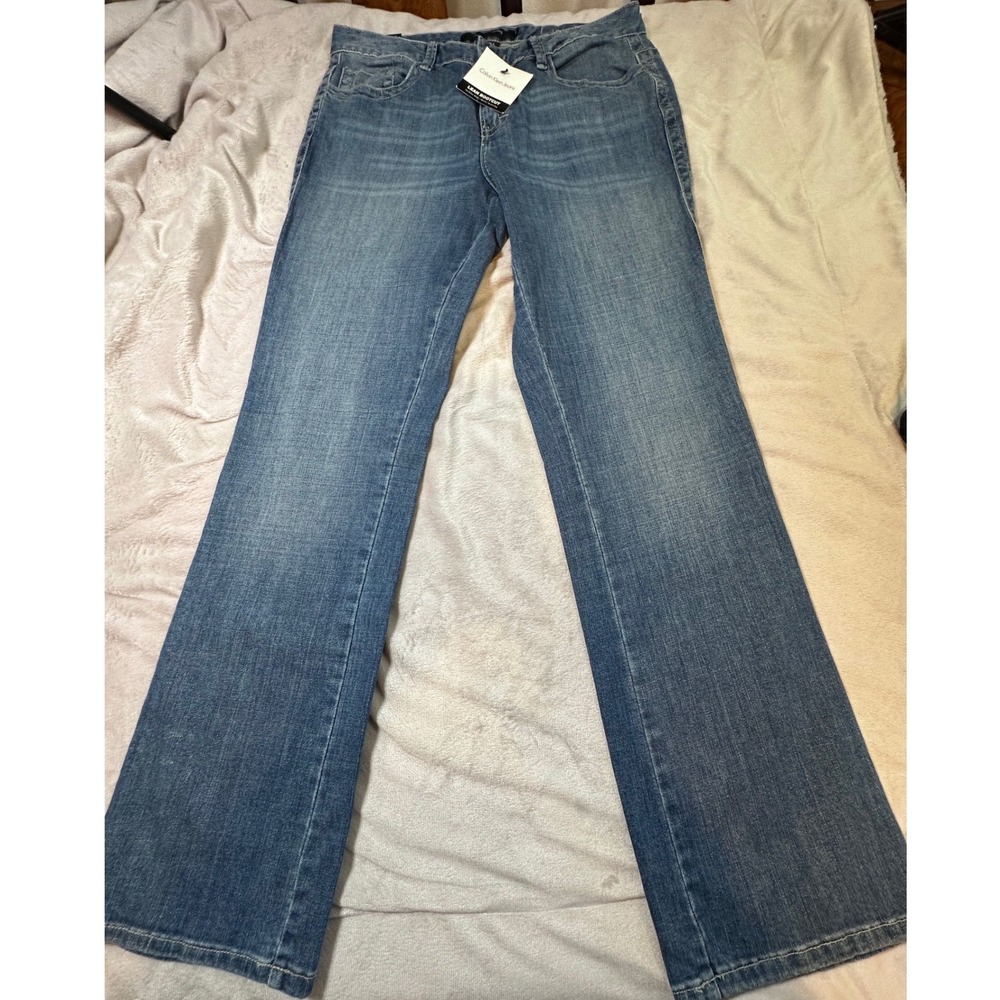 Calvin Klein Jeans Womens 12x32 Lean Bootcut Slim Fit Medium Wash Denim NWT